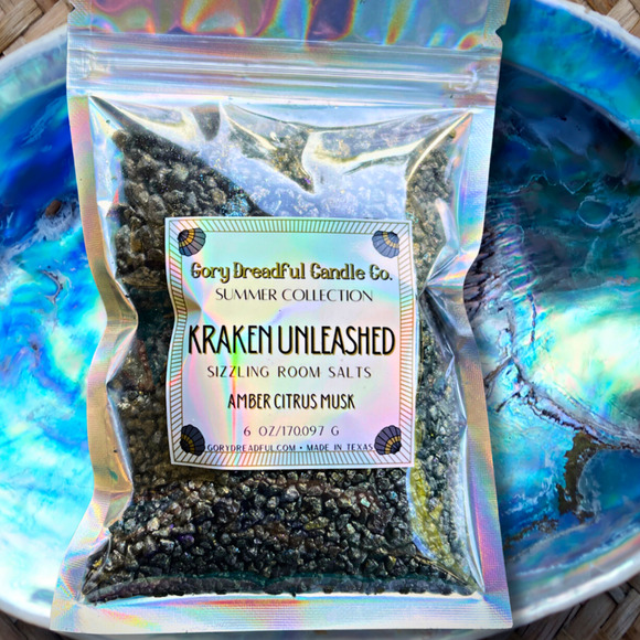 Kraken Unleashed Sizzling Room Salt Crystal Potpourri: Amber Citrus Musk Scent - Picture 3 of 11